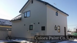 【塗装事例015】苫小牧市Y邸「明るくシンプル。明るめのベージュでひとまわり大きくなった印象に」