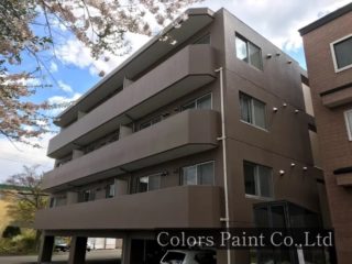 【塗装事例050】千歳市マンションW「入居率アップ！現代的な外観に塗り替え。」