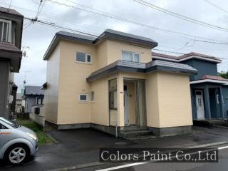 【塗装事例056】苫小牧市T邸「ベージュ色で清潔感のある趣きに塗り替え。」
