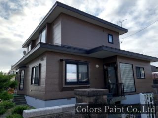 【塗装事例080】苫小牧市K邸「スタイリッシュで都会的。高級ブラック✕おしゃれブラウン。」