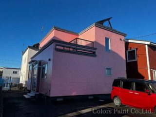 【塗装事例110】苫小牧市H邸「魅力たっぷり！目立ちすぎないピンクの外壁。」