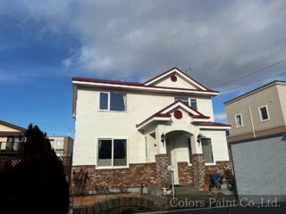 【塗装事例128】苫小牧市T邸「とびっきり爽やかでお洒落な外観に。爽やかなライトブルー」